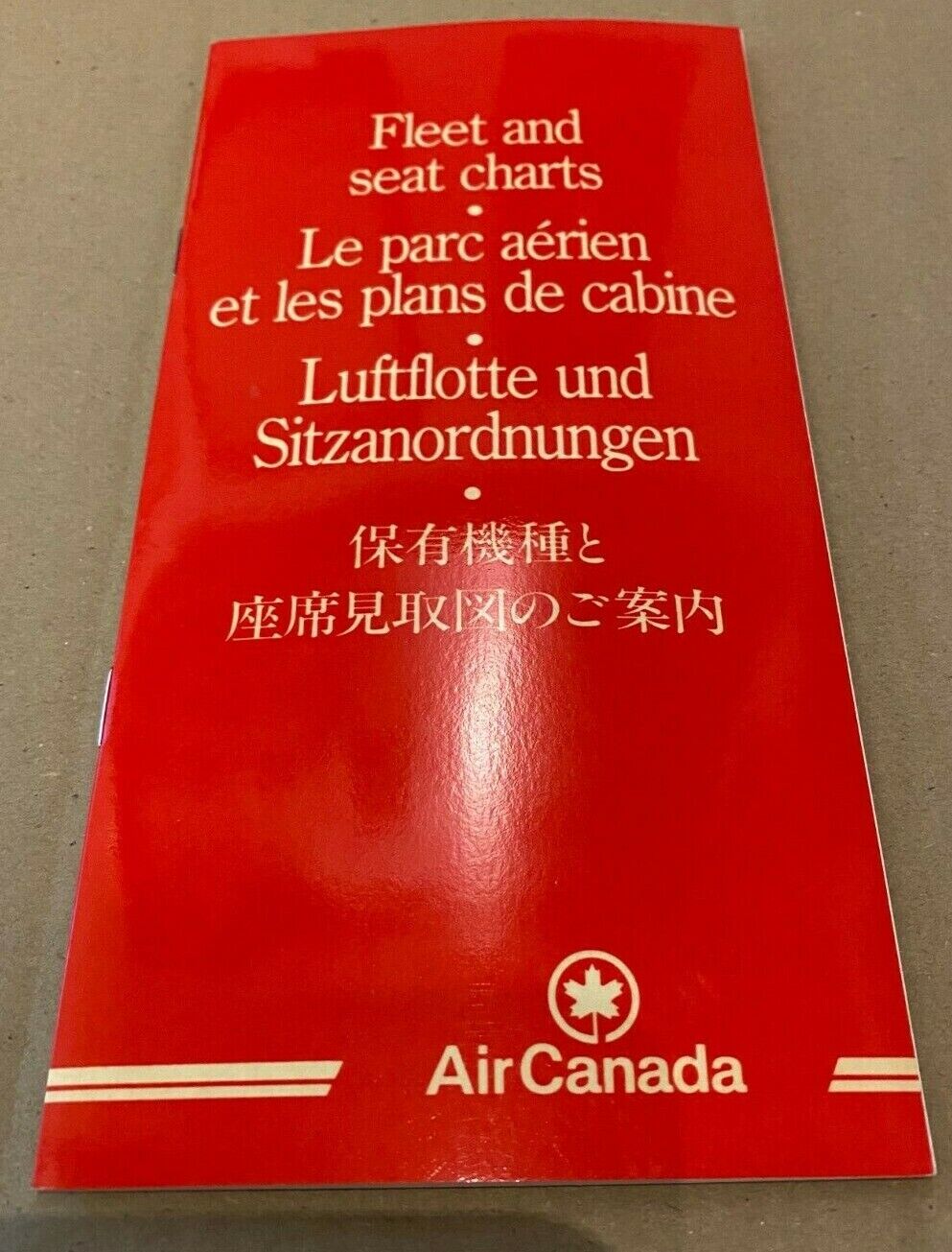 OLD AIR CANADA END 1980ies FLEET BROCHURE - DC8 CARGO, 747-100, 727, DC9, L1011