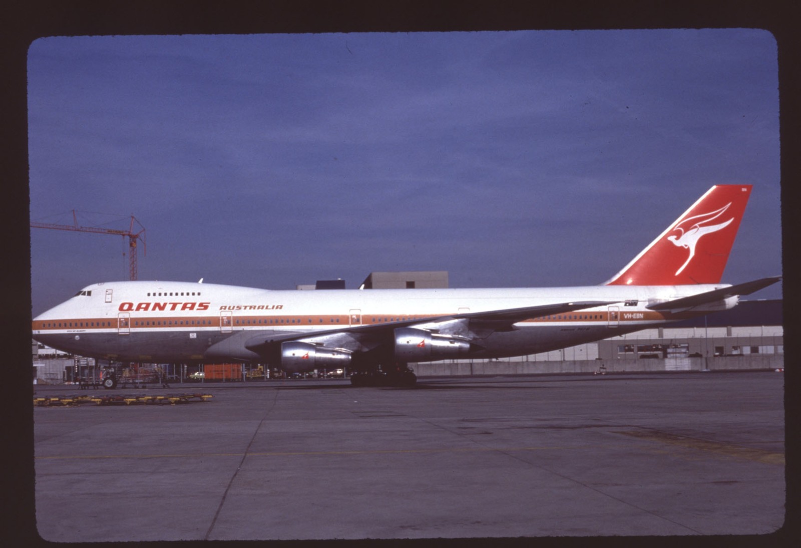 Dupe 35mm airline slide Qantas 747-238B VH-EBN Dupe 35mm airline slide Qantas 747-238B VH-EBN