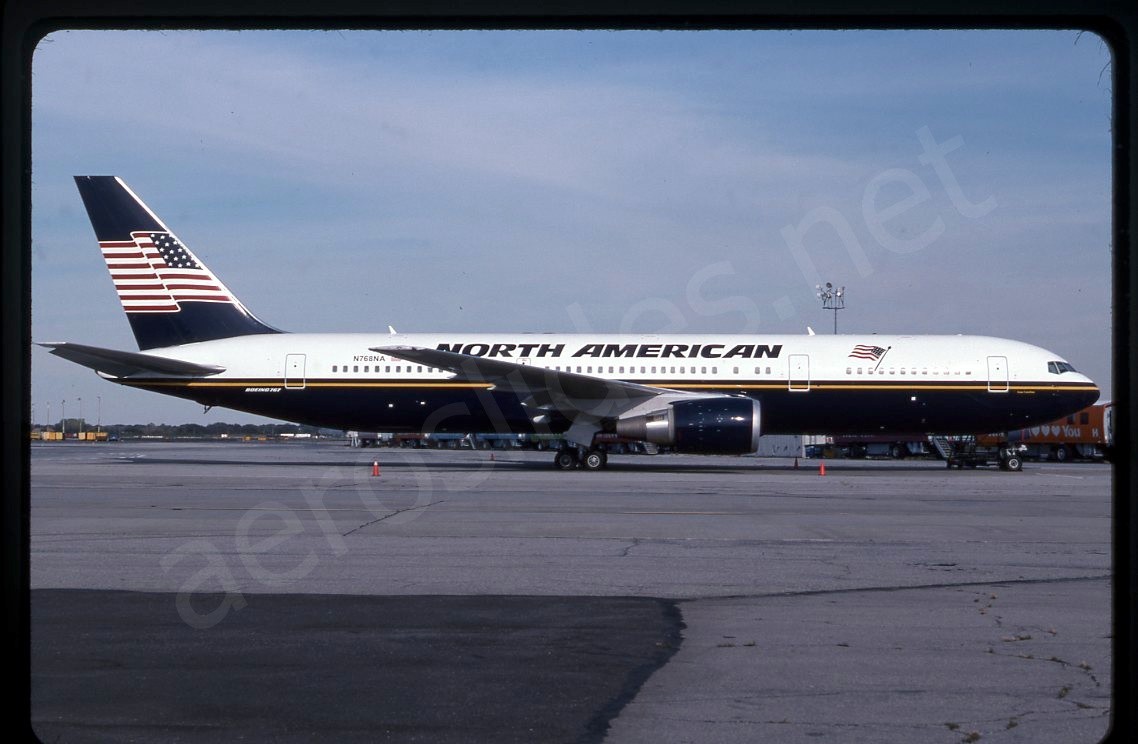 North American Boeing 767-300 N768NA Oct 02 Kodachrome Slide/Dia B20