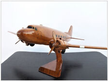 Douglas DC-3/C-47 Aircraft Handcrafted Natural Mahogany Premium Wood Desk Model picture