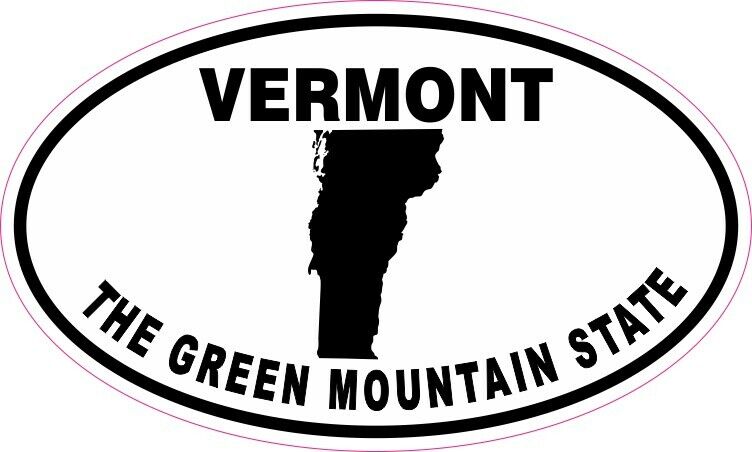 5x3 Oval Vermont the Green Mountain State Sticker Car Truck Vehicle Bumper Decal