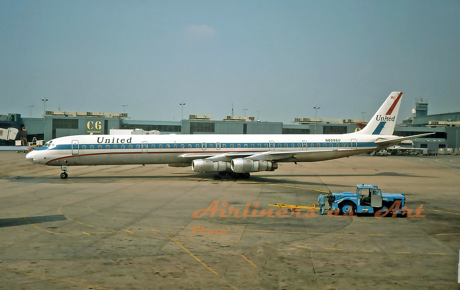 United Airlines Douglas DC-8-61 N8086U at PHL June 1975 8\