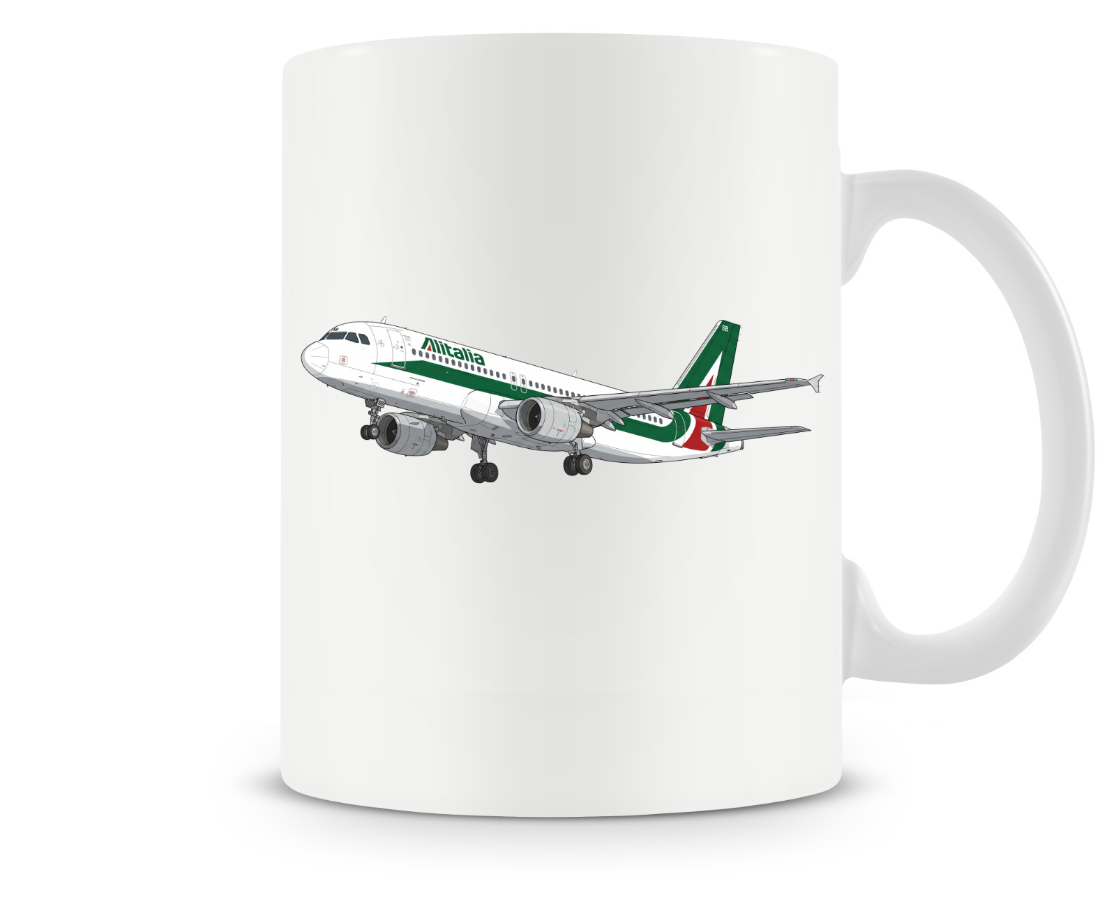 Alitalia Airbus A320 Ceramic Coffee Mug - 15oz. Alitalia Airbus A320 Ceramic Coffee Mug - 15oz.
