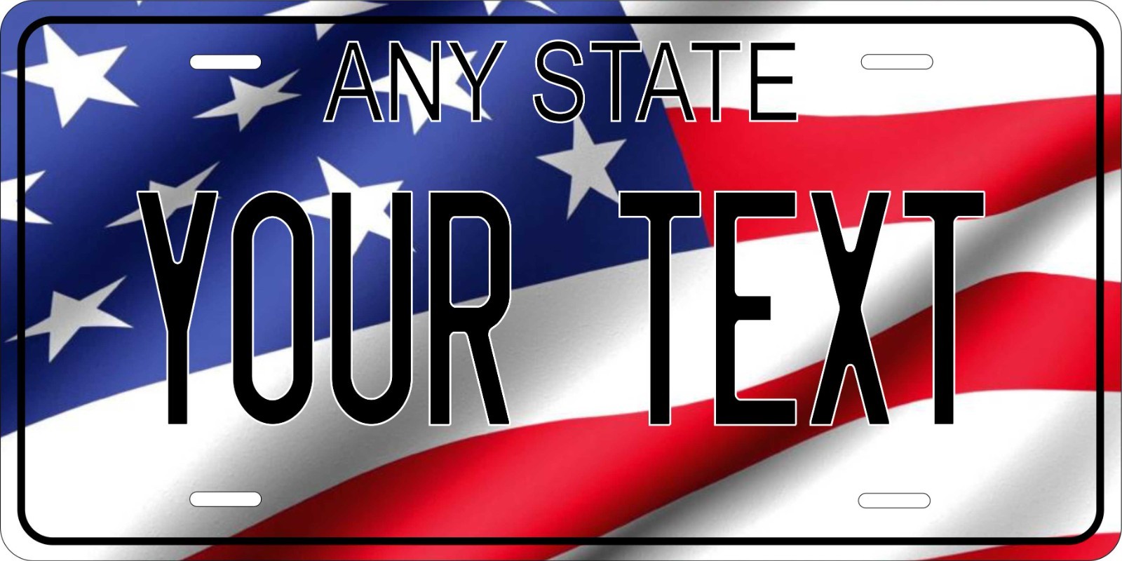 Any State USA Flag ver4 Custom License plates Auto Bike Any State USA Flag ver4 Custom License plates Auto Bike