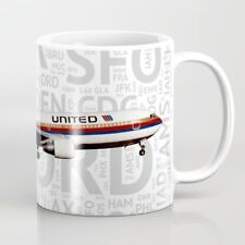 United Airlines Boeing 767 (Tulip) with Airport Codes - Coffee Mug (11oz) picture