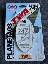 MotoArt Planetags Trans World Airlines Boeing 747-200 White Tag #03223 picture