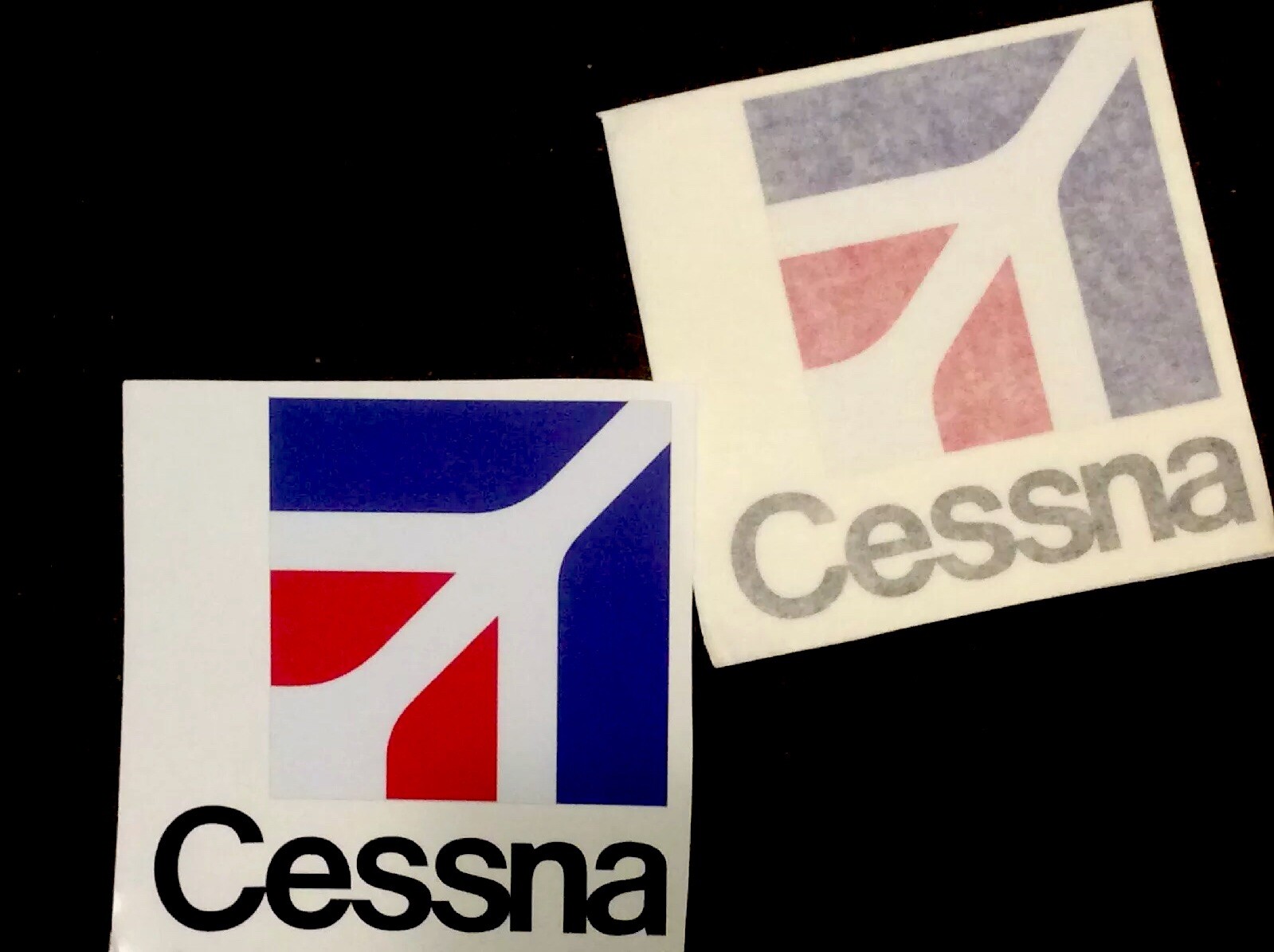 🇺🇸 CESSNA AIRCRAFT LOGO DECALS. SET OF 2