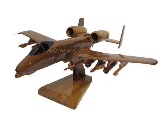 A-10 Warthog Thunderbolt II USAF Fairchild Republic Wooden Wood Replica Model