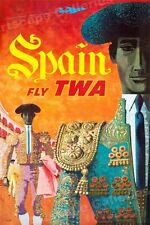 1960 Spain Fly TWA Bullfighter Vintage Style Travel Poster - 20x30 picture