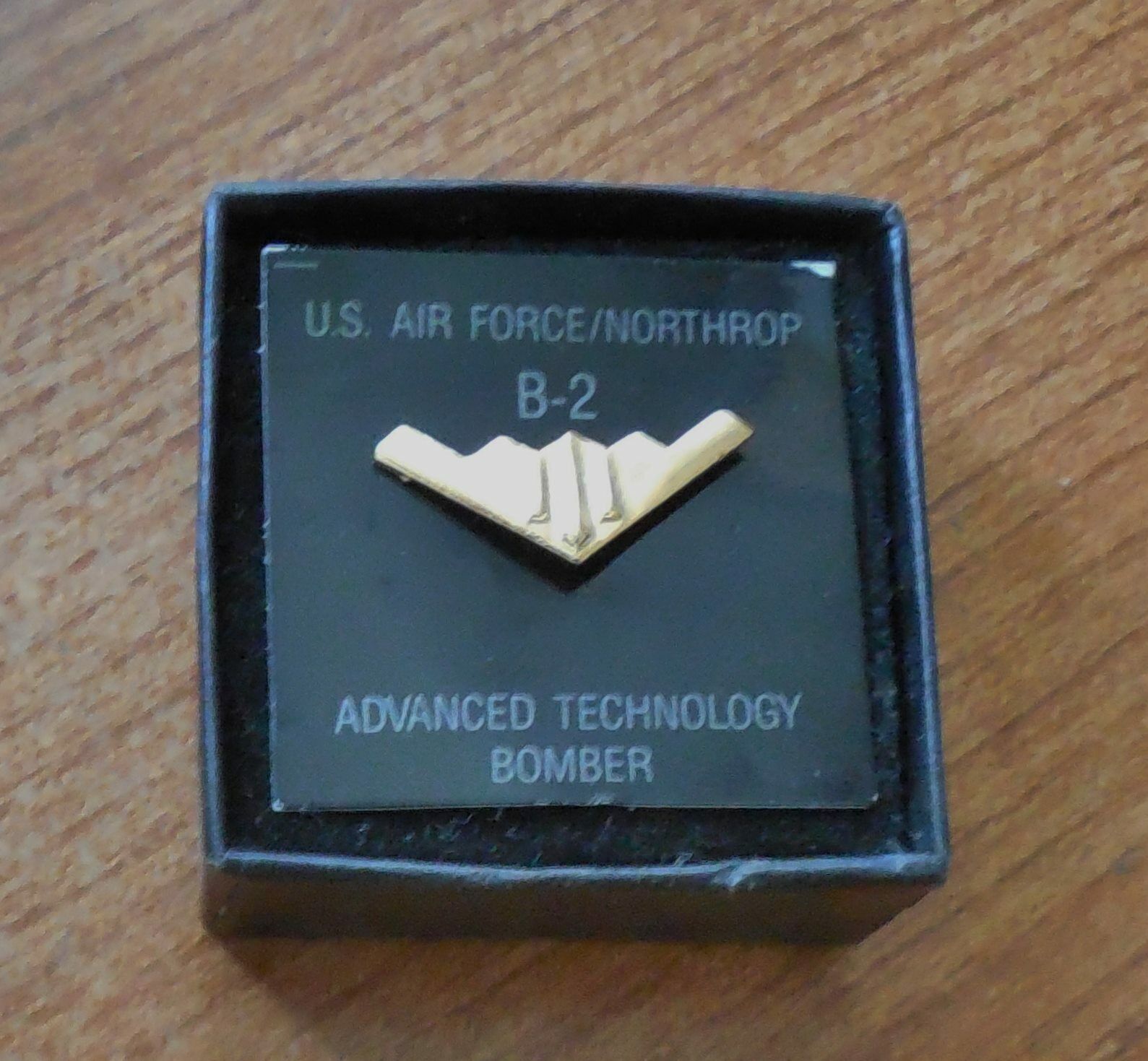 VINTAGE U.S. AIR FORCE/NORTHROP GRUMMAN B-2 STEALTH ADVANCED BOMBER LAPEL PIN