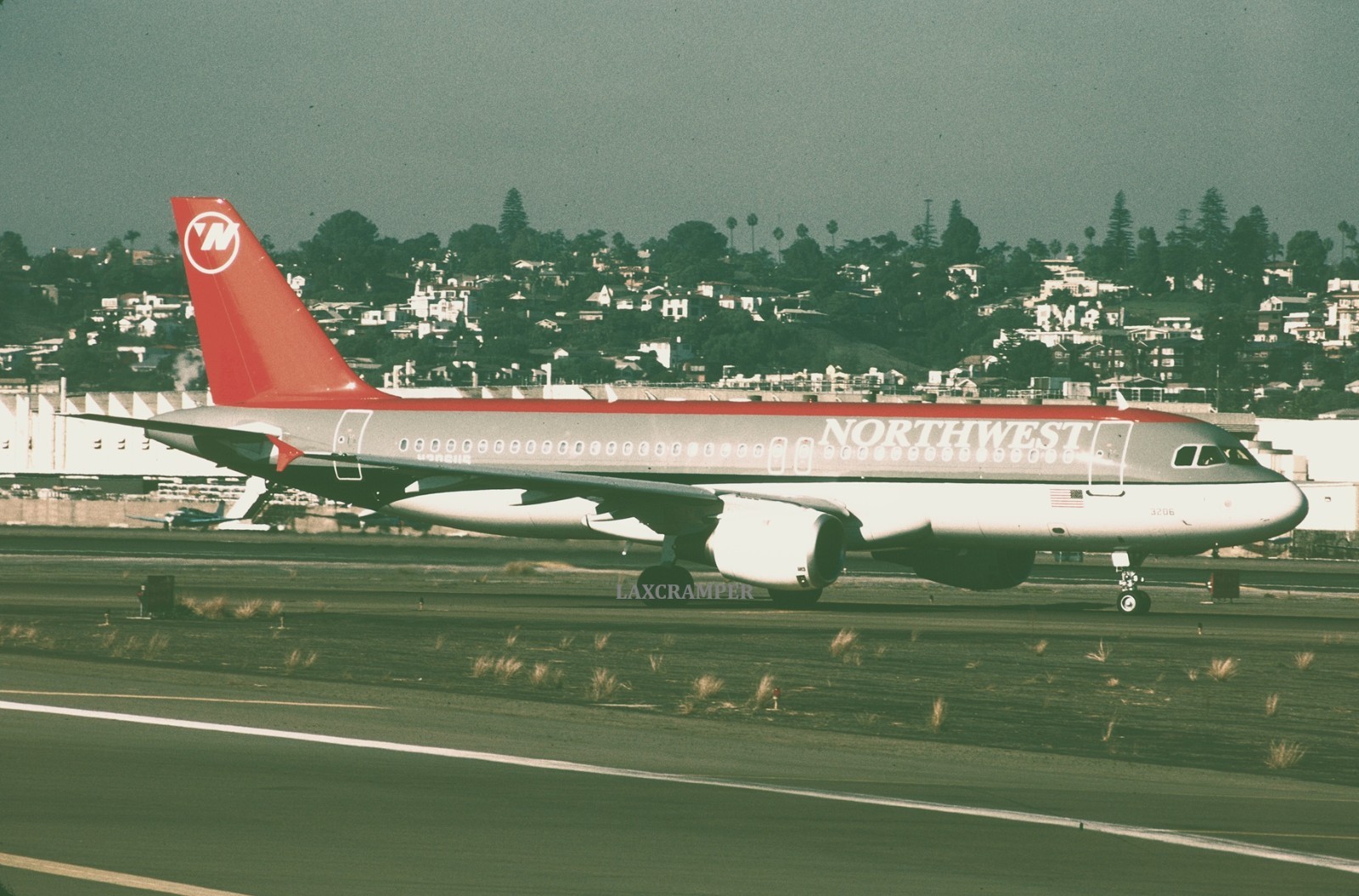 Original 35mm Aircraft Slide Northwest Airbus A320-211 N306US CN 60 plane