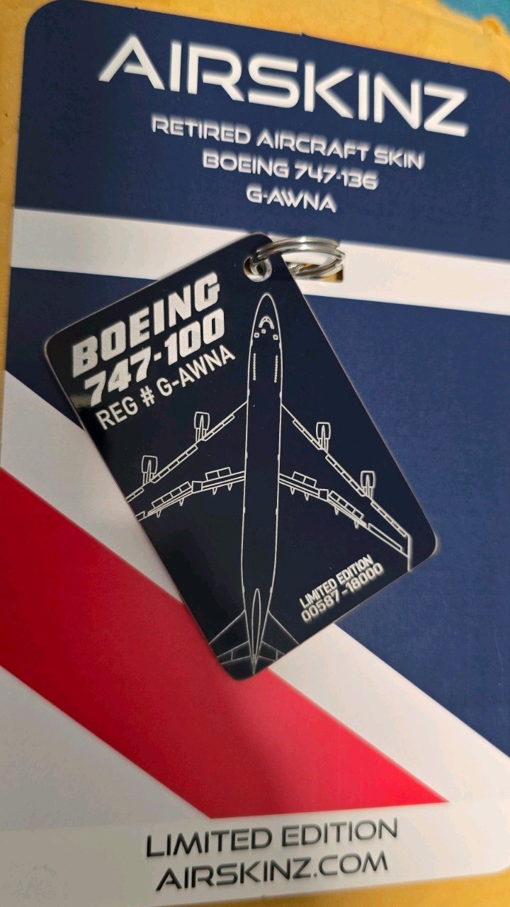 AIRSKINZ British Airways G-AWNA Boeing 747-100 skin tag AIRSKINZ British Airways G-AWNA Boeing 747-100 skin tag