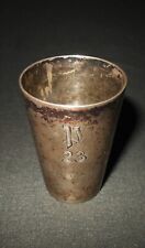 WW II German WH Army - PRESENTATION SILVER SCHNAPPS SHOT GLASS - PANZER RGT. 23 picture
