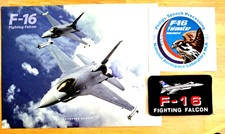 Lockheed Martin USAF F-16 Fighting Falcon Photo Card F-16 Patch + F-16 Sticker picture