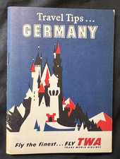 TWA Trans World Airlines Germany Travel Tips Booklet Guide Book 1956 VTG 89 Page picture