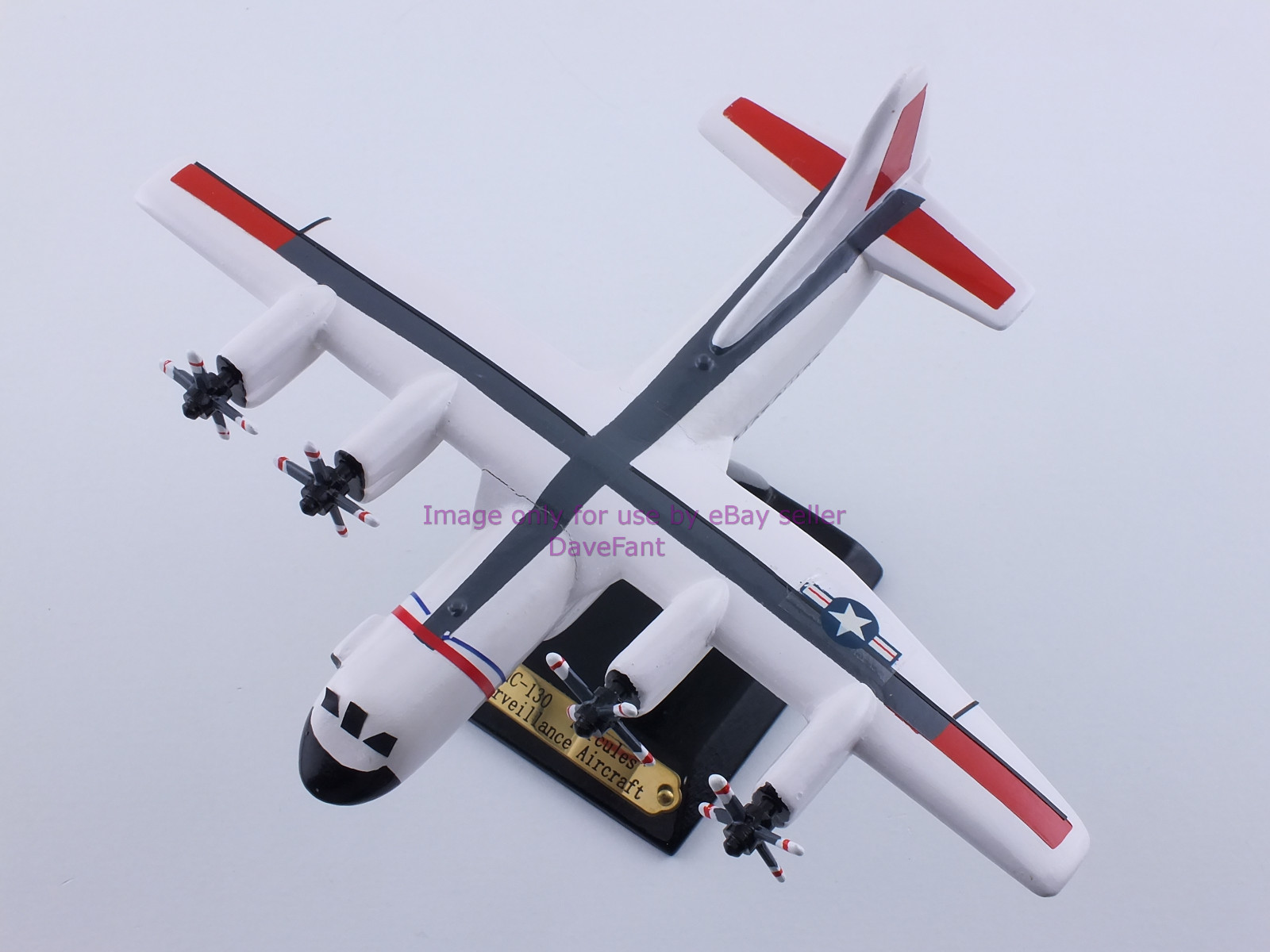 HC-130 Hercules Surveillance Airplane Wood Display Model - New  