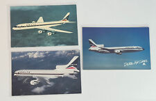 vintage Delta airlines postcard lot of 3 picture