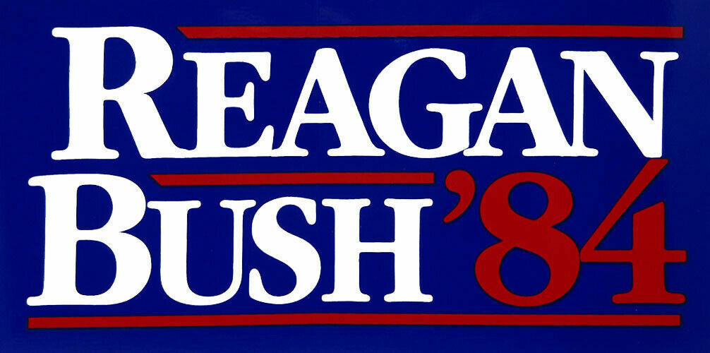 Reagan Bush '84 Campaign Decal Bumper Sticker