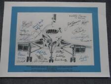 Last flight of British Airways Concorde Crew drawing print fully signed copy picture
