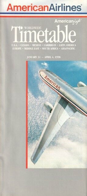 American Airlines timetable 1998/01/31