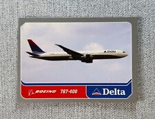 Delta Air Lines Aircraft Trading Card # 9 Boeing 767-400 Aircraft Info Card 2003 picture