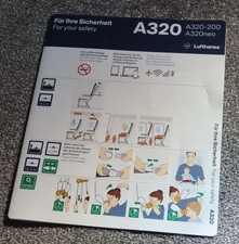 1 x Lufthansa Airbus A320 200 A320neo Airline Safety Card 2018 picture