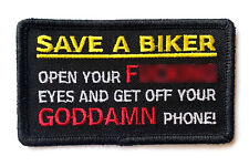 Biker Patch Save a Biker Funny Iron-on motorcycle patch picture