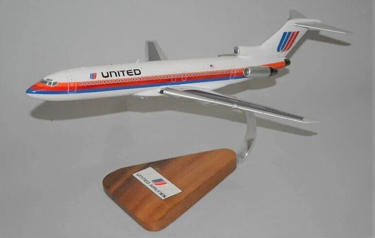 United Airlines Boeing 727-200 Saul Bass Desk Display Model 1/100 SC Airplane