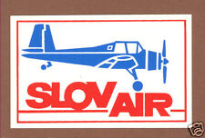 Slov Air Defunct Slovakia Airlines Label Sticker  picture