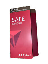 DELTA AIR LINES SAFETY CARD BOEING B777-200 CARD 01/18 picture