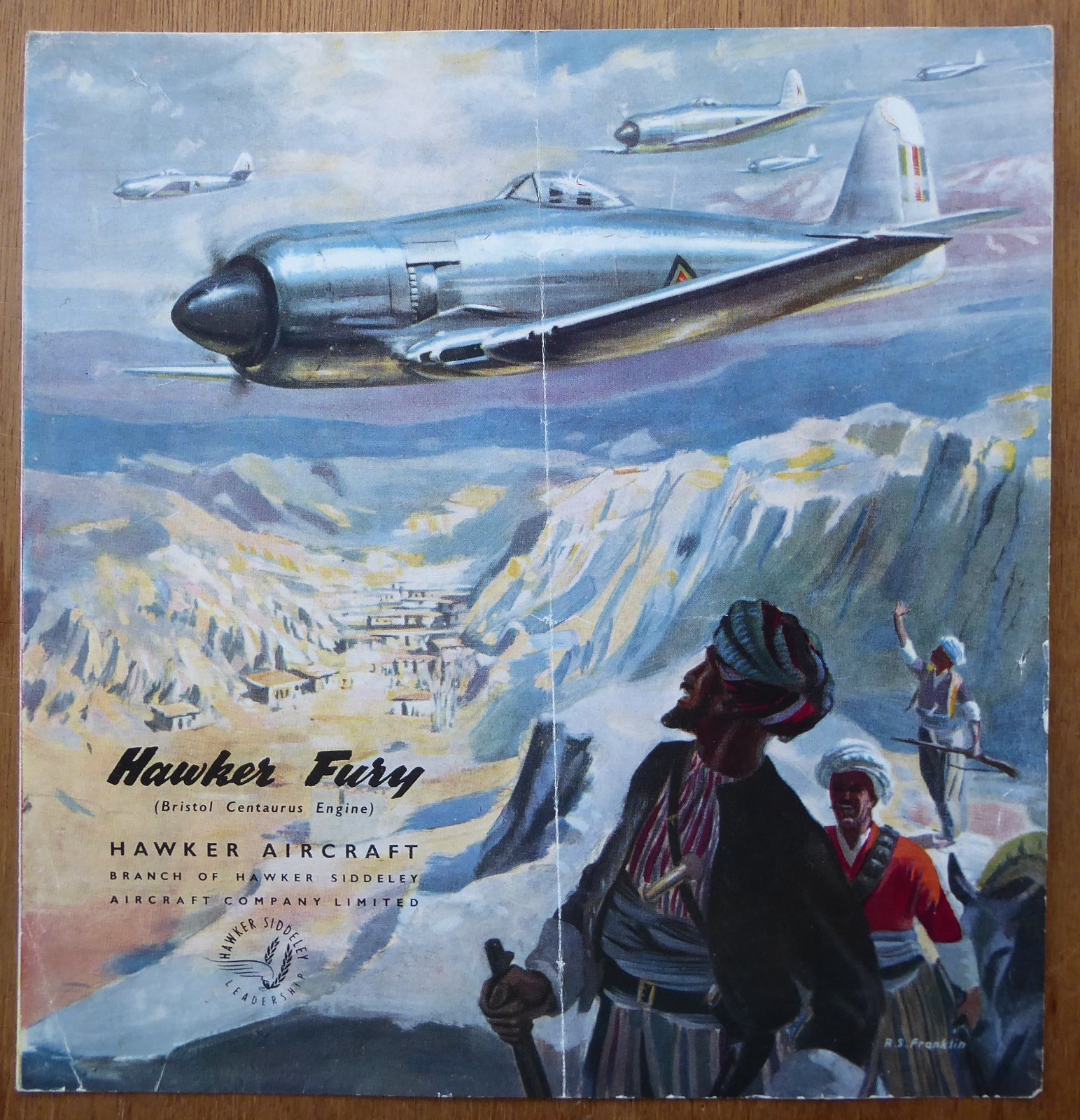 Hawker Fury, orig 1950s Hawker leaflet Hawker Fury, orig 1950s Hawker leaflet