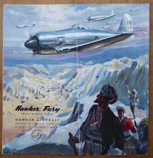 Hawker Fury, orig 1950s Hawker leaflet picture