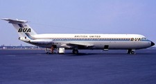 BAC-111 BAC-1-11 British United Airways Desk Wood Airplane Model Small 1/100 picture