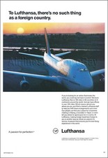 1991 LUFTHANSA Airlines BOEING 747-400 Jumbo Jet ad advert airways GERMANY picture