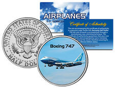 BOEING 747 * Airplane Series * JFK Kennedy Half Dollar Colorized US Coin picture