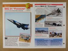 MIKOYAN MiG-31 Foxhound Aircraft specs photos 1997 info sheet picture