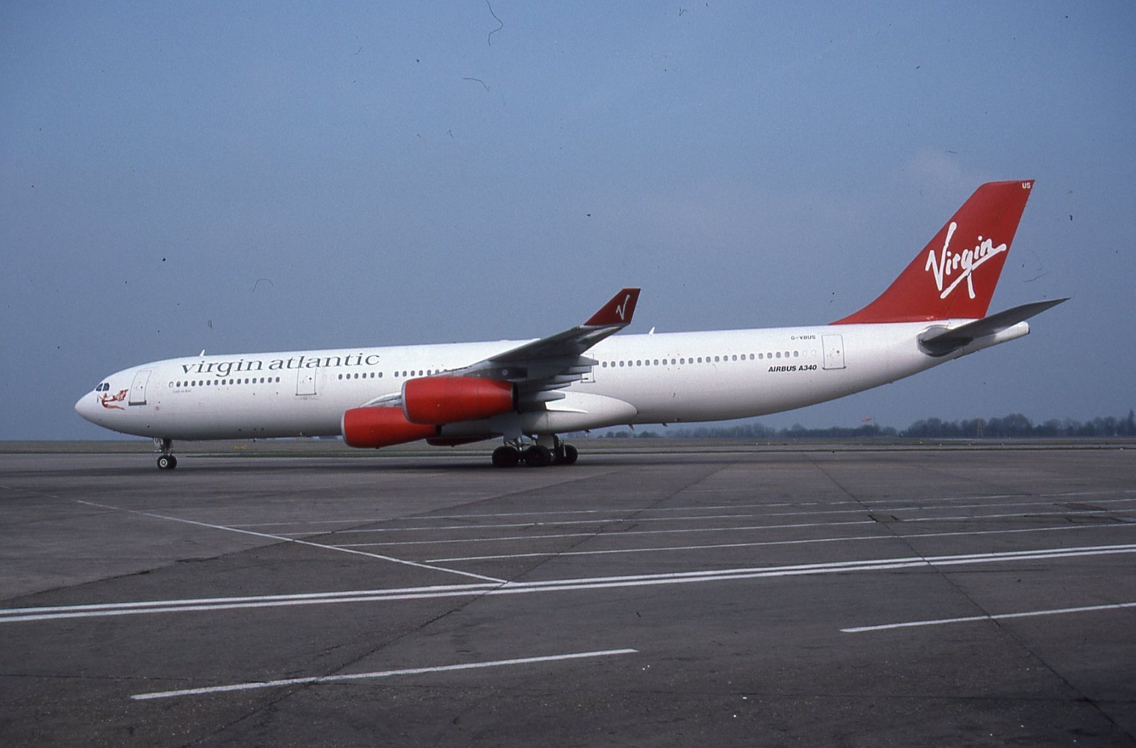 AIRCRAFT COLOUR SLIDE N3339 VIRGIN ATLANTIC AIRBUS A340 reg G-VBUS AIRCRAFT COLOUR SLIDE N3339 VIRGIN ATLANTIC AIRBUS A340 reg G-VBUS