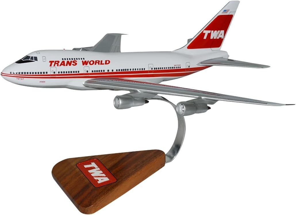 TWA Trans World Airlines Boeing 747SP Desk Top Display Model 1/144 SC Airplane