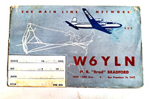 UNITED AIRLINES Postcard DOUGLAS DC-7 Ham Radio W6YLN picture