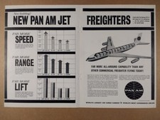 1962 Pan Am Boeing 707-321C Cargo Plane Jet Freighter vintage print Ad picture