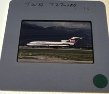 M35mm Kodachrome Aircraft Slide TWA 727-100 Airlines Airplane picture