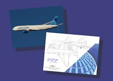 United Airlines Boeing 777-200 Trading Card Set of 25 -  picture