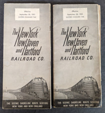 Vintage New York New Haven and Hartford Railroad Timetable Lot 1951 & 1952 picture