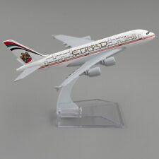 14cm Aircraft Airbus A380 Etihad Airways Alloy Plane Model Xmas Gift Decoration picture