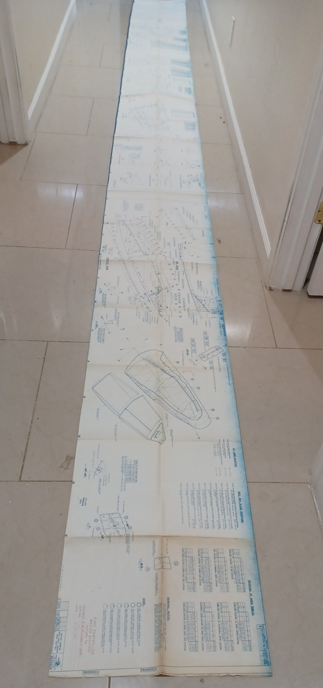 1953 Master Diagram Blueprint Rear Cargo Douglas C-133 Caudron Aircraft JRR37 1953 Master Diagram Blueprint Rear Cargo Douglas C-133 Caudron Aircraft JRR37