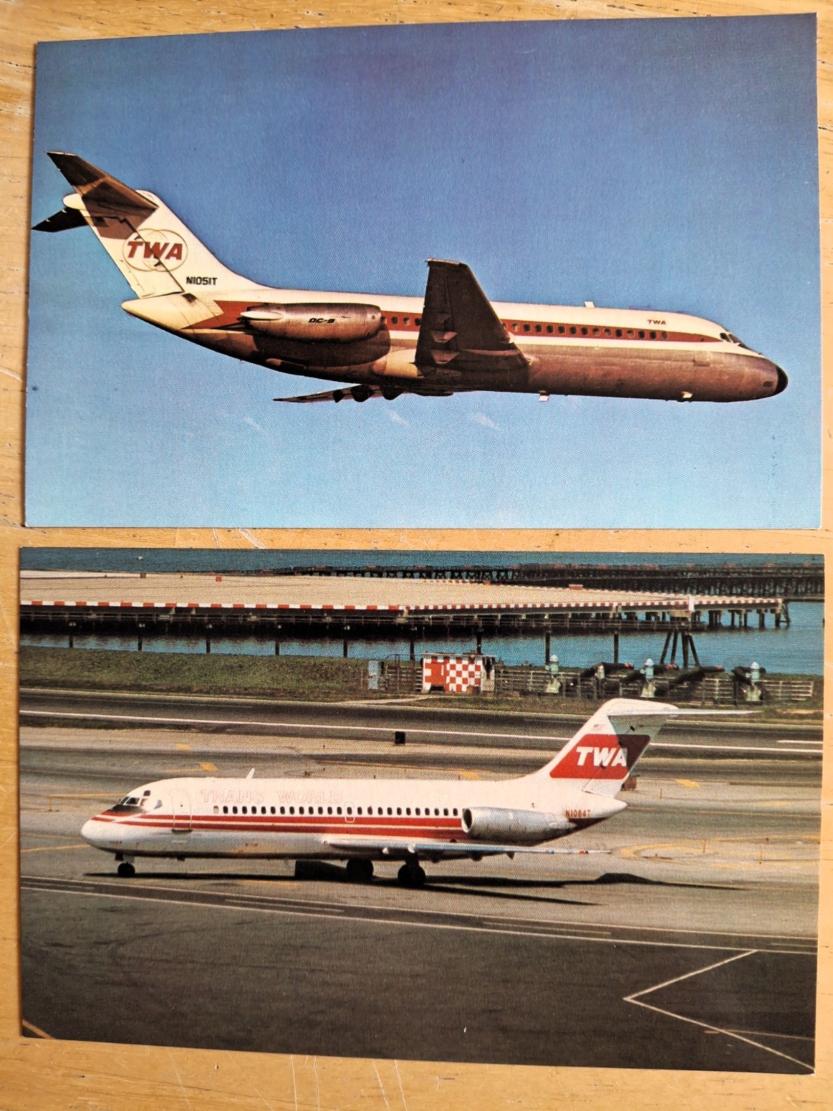 TWA Douglas DC-9-14 + DC-9-15 Postcards TWA Douglas DC-9-14 + DC-9-15 Postcards