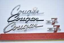 3 Mercury Cougar Emblems ( 1 marked Left Fender ) and 2 XR7 Emblems - Vintage picture