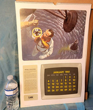 TWO (1981 & 1986) Trainer Flight Simulator by Singer Co. Annual Calendars PLUS  picture