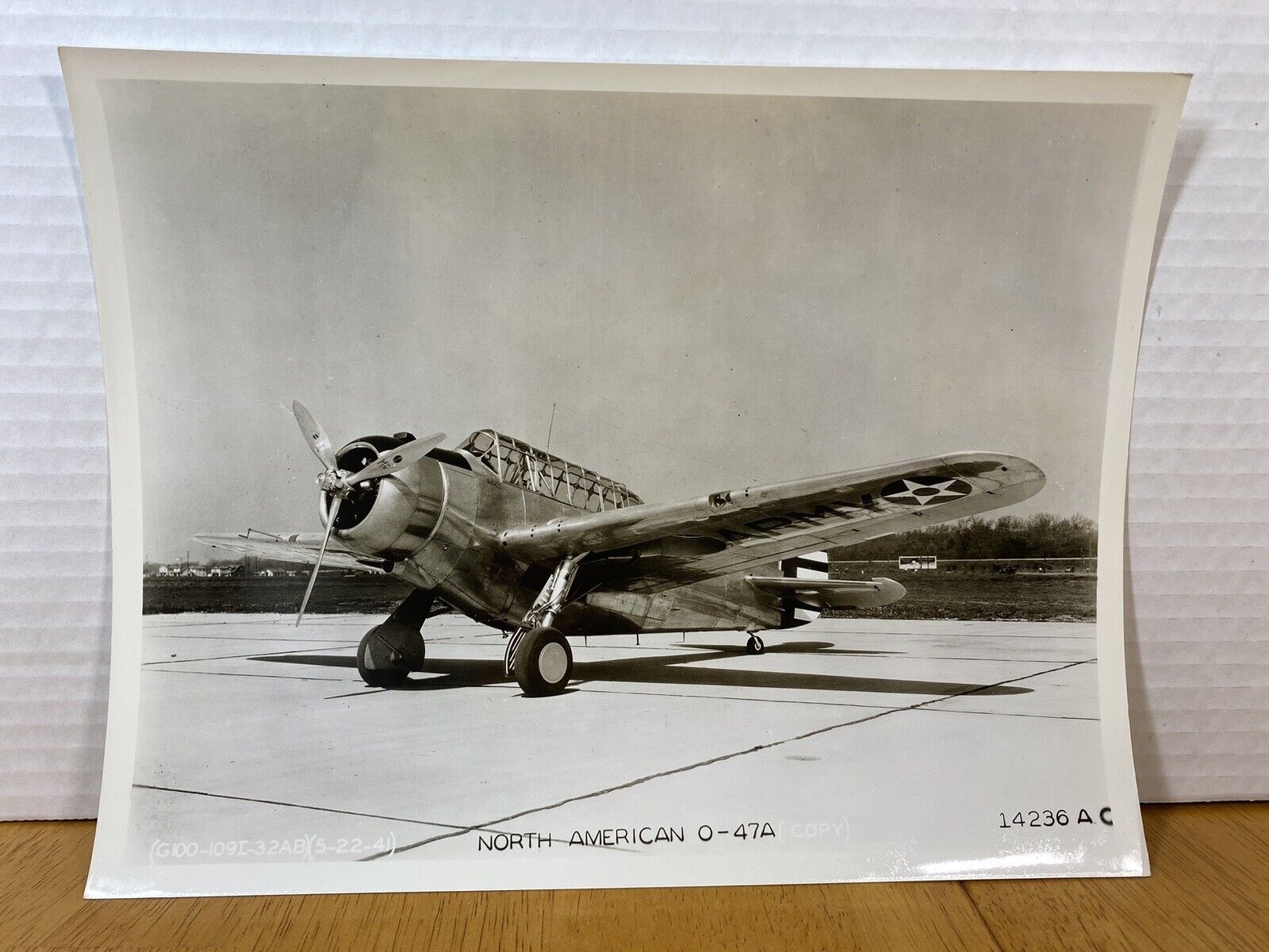 O-47 A NORTH AMERICAN OBSERVATION AIRCRAFT AVIATION INC. 5-2-41 Stamp E.W WIEDLE