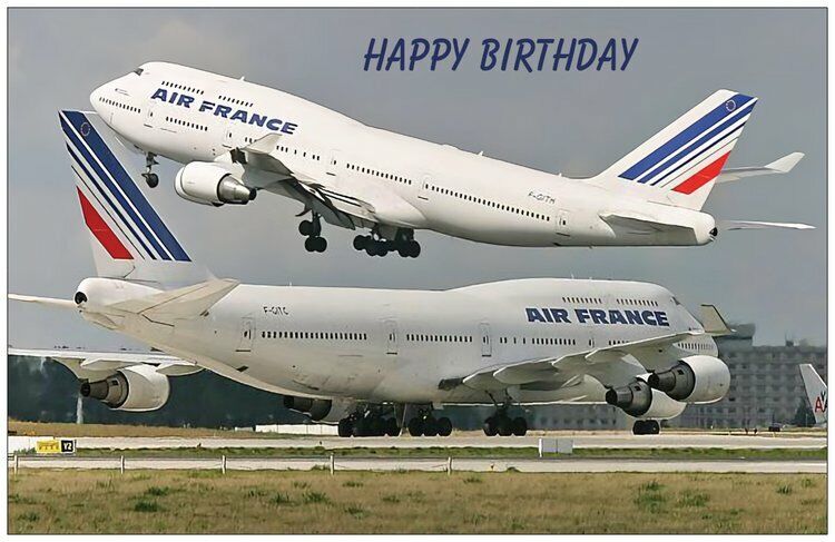 AIR FRANCE BOEING 747 BIRTHDAY CARD- NEW EDITION LIMITED EDITION